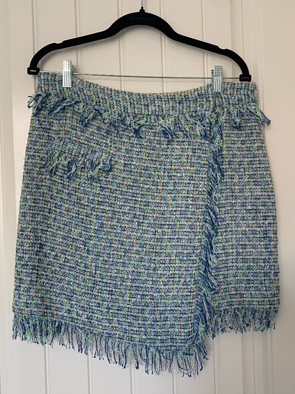 Milly | Blue Tweed Wrap Skirt